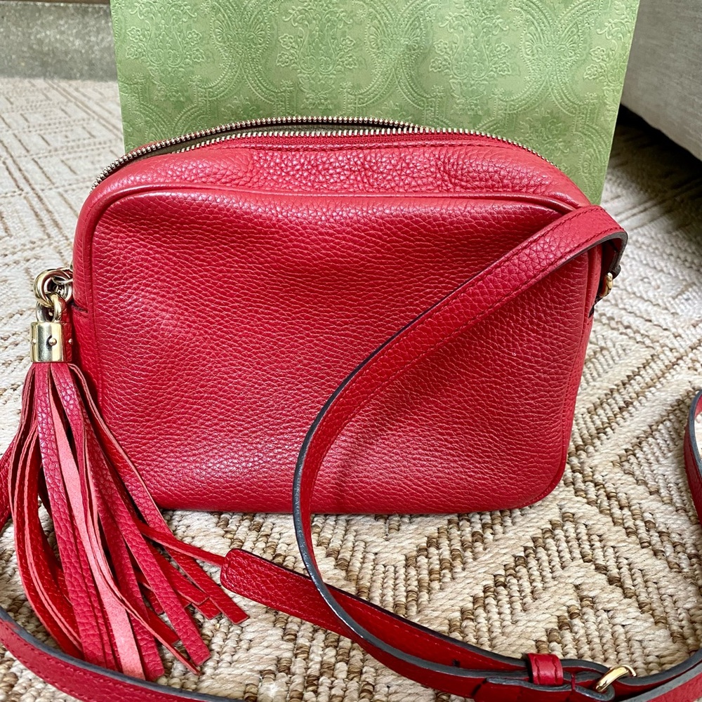 Authentic Gucci Red Small Soho Bag - Picture 6 of 13